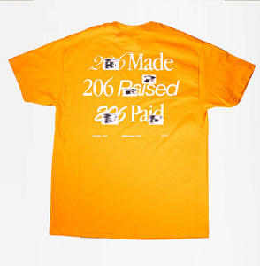 206 Made 206 Raised 206 Paid T Shirt